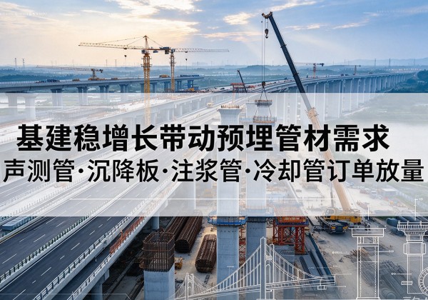 海珠基建稳增长带动预埋监测管材需求，声测管、沉降板、注浆管订单持续放量